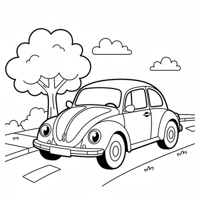 Volkswagen parkerad vid en gata