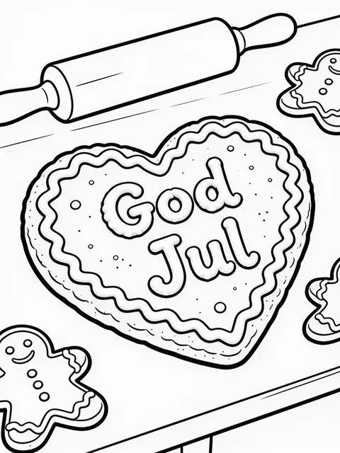 God Jul skrivet i glasyr på pepparkaka