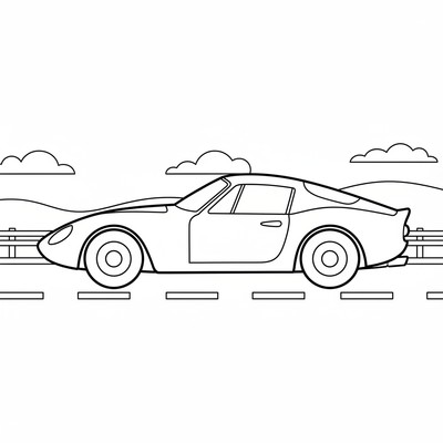 Ferrari i profil på motorväg