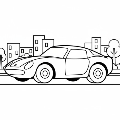 Ferrari parkerad vid en gata