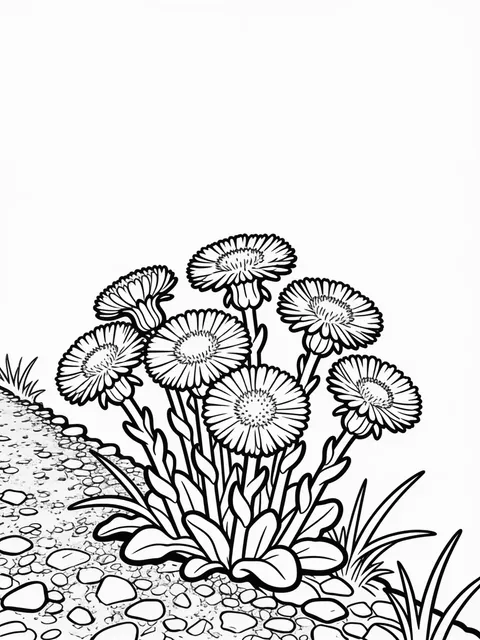 Tussilago blommar vid vägkanten