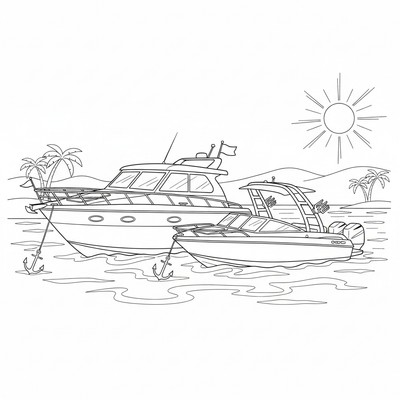 Två motorbåtar bredvid varandra