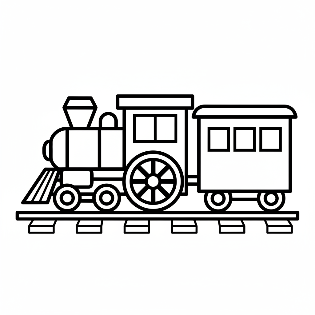 Tåg i profil på räls