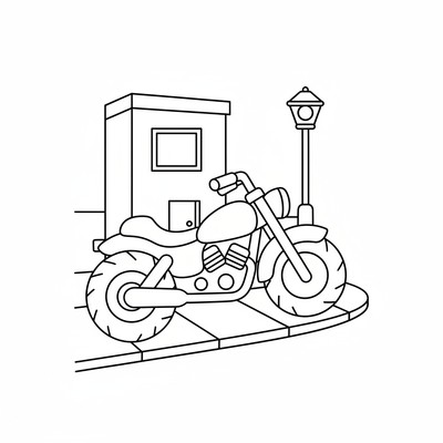 Motorcykel målarbilder