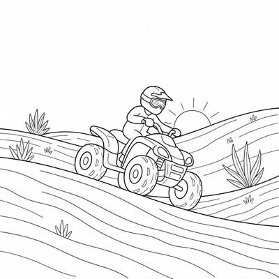 Fyrhjuling på sanddynor