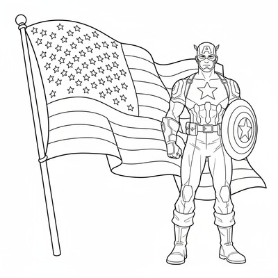 Captain america målarbilder
